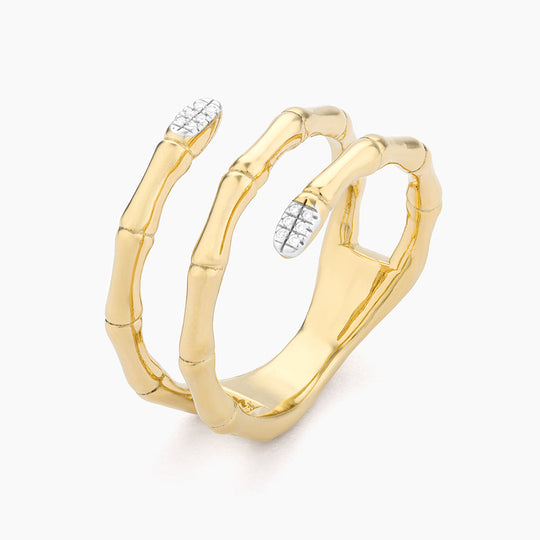Bamboo Wrap Statement Ring
