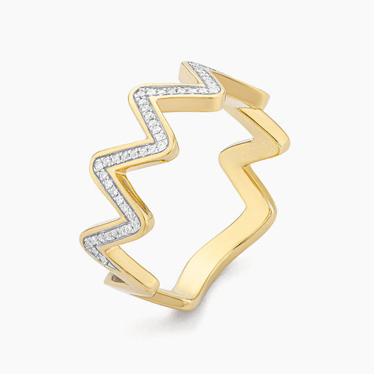 Zig Zag Statement Ring