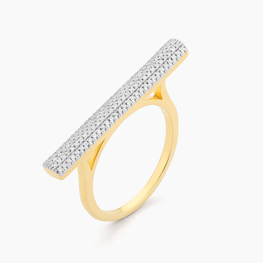 Diamond Bar Statement Ring