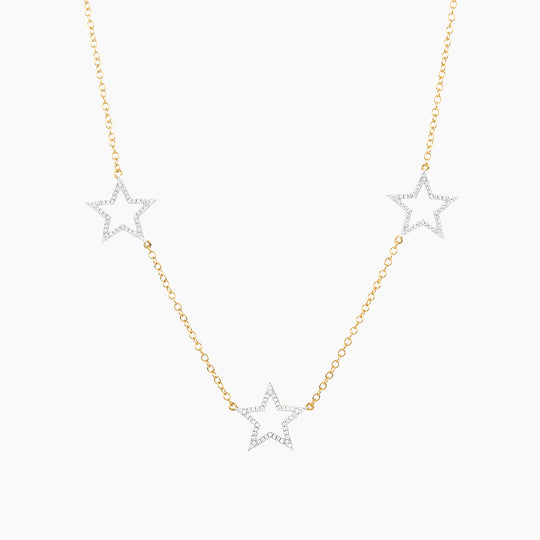 Triplet Stars Chain Necklace