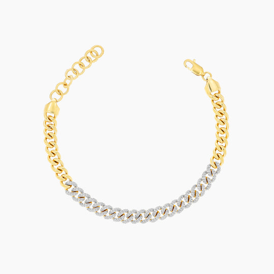 Right in the Middle Cuban Bracelet