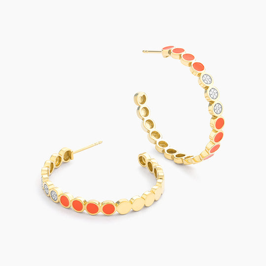 Pop of Color Hoop Earrings