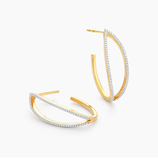 Straight Lines in Round Holes! Hoop Earrings