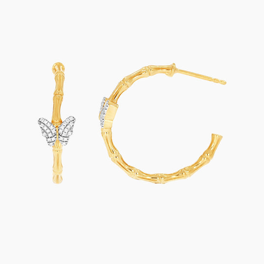 Little Butterfly Hoop Earrings