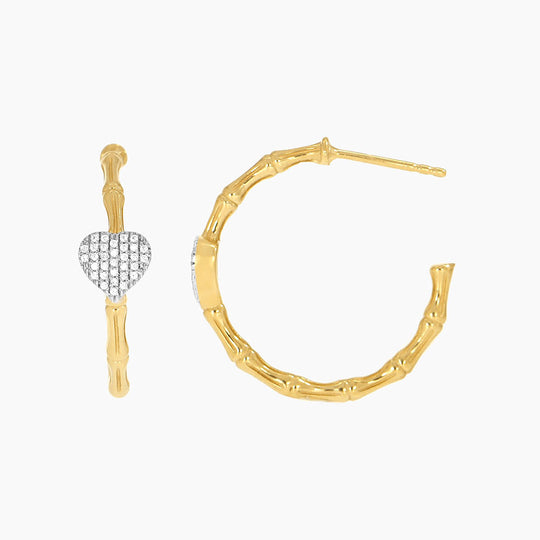 Little Heart Hoop Earrings