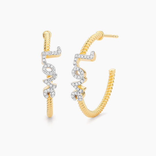 Twin Love Hoop Earrings