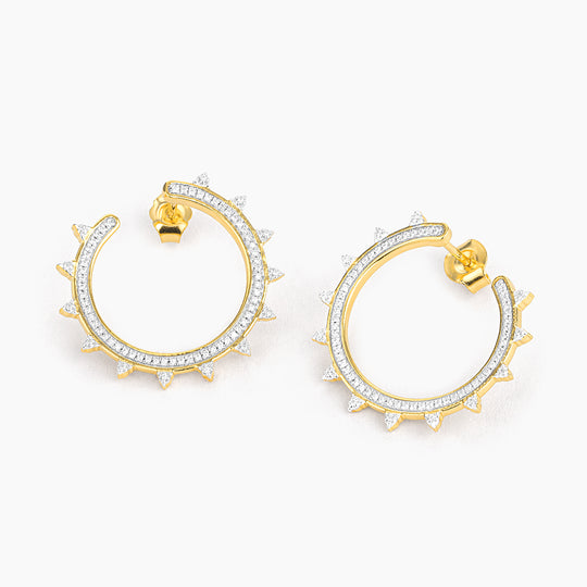 Spiked Hoop Earrings