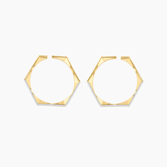 Hexagon Stud Earrings