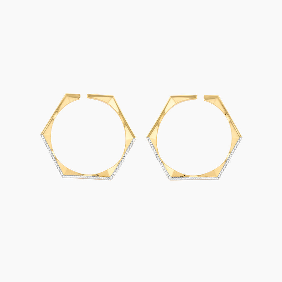 Hexagon Stud Earrings
