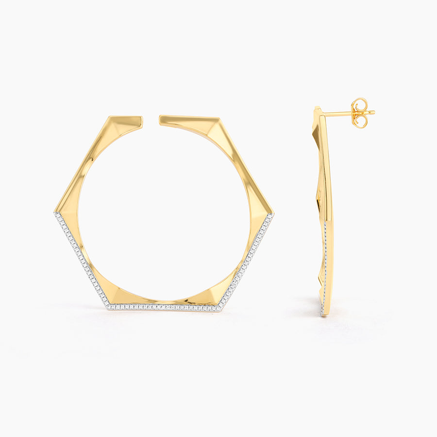 Hexagon Stud Earrings