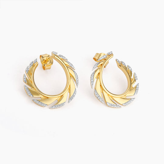 Feather Hoop Earrings