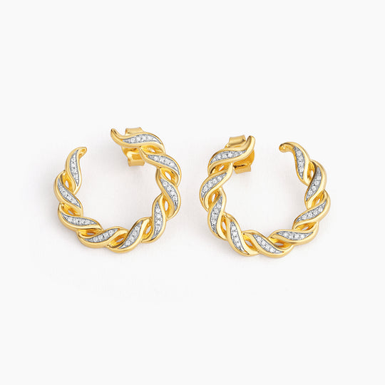 Twist me Cuban Hoop Earrings